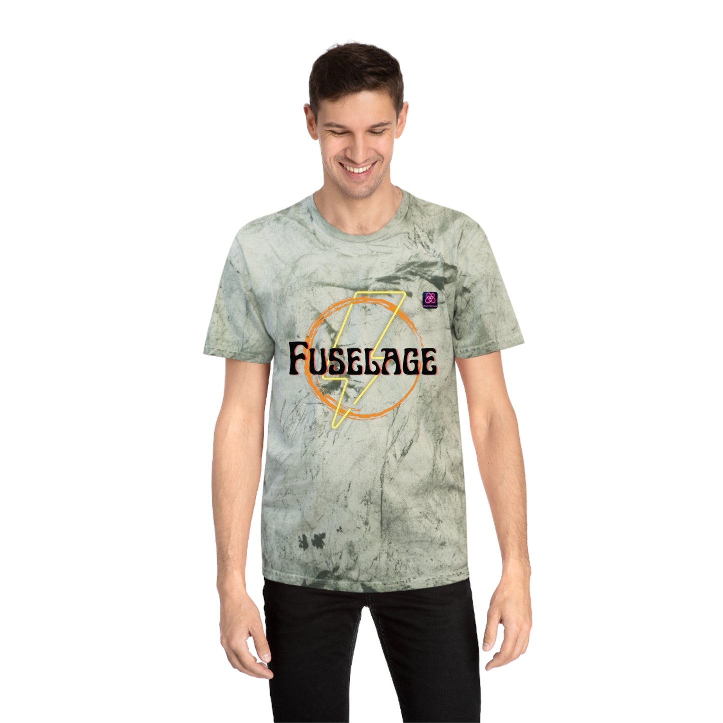 FUSELAGE>> UNISEX Unique Garment-Dyed Color Blast T-Shirt