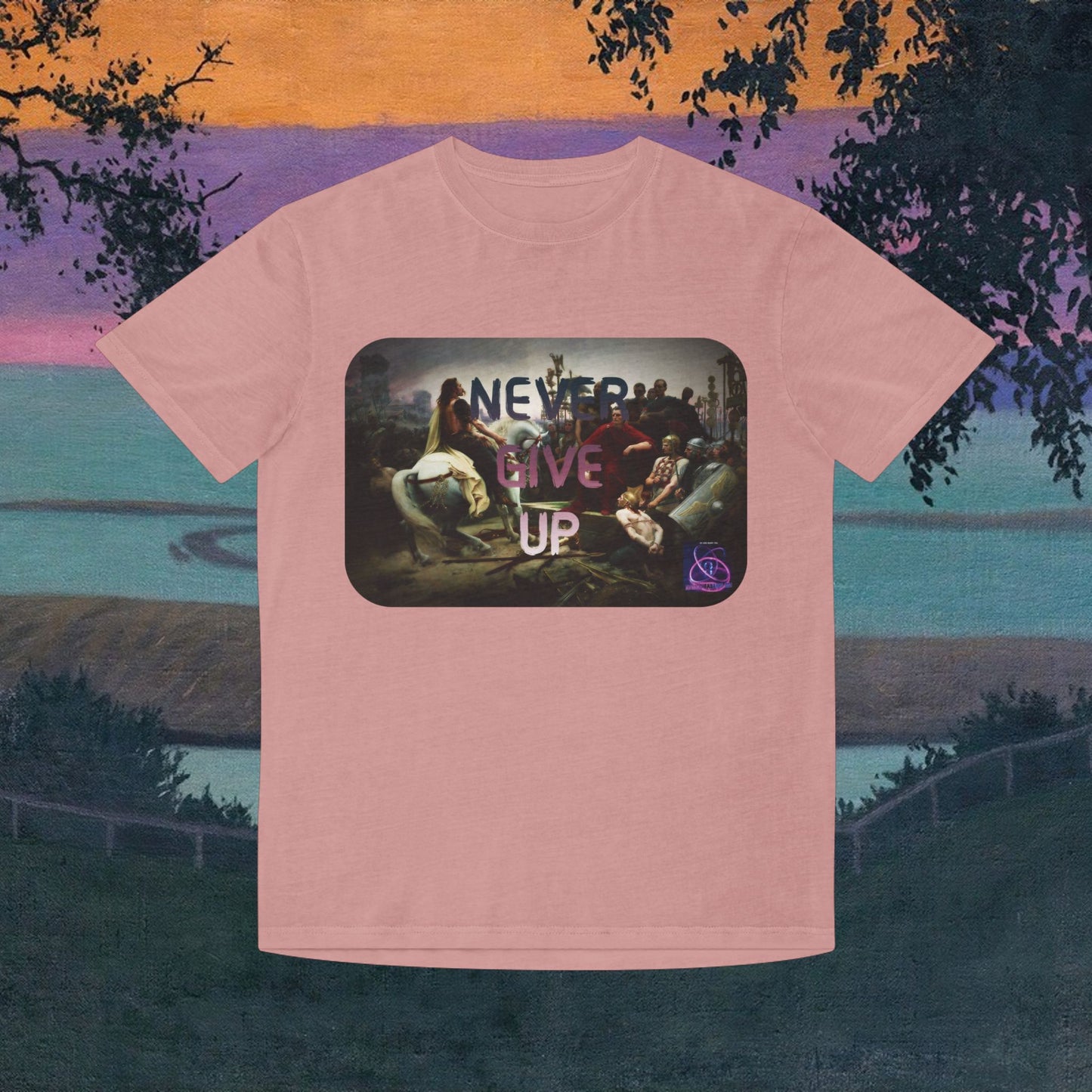 NEVER GIVE UP>> UNISEX Faded Shirt Tee