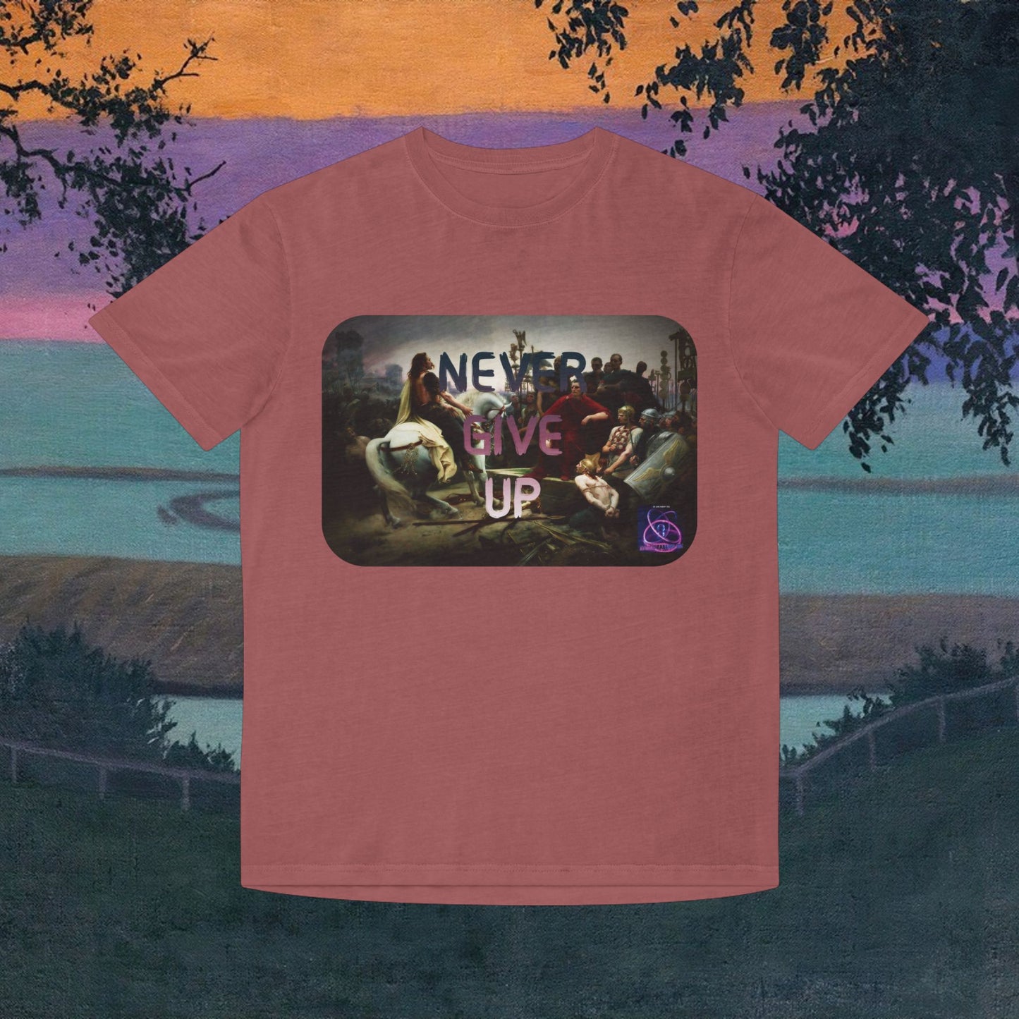 NEVER GIVE UP>> UNISEX Faded Shirt Tee