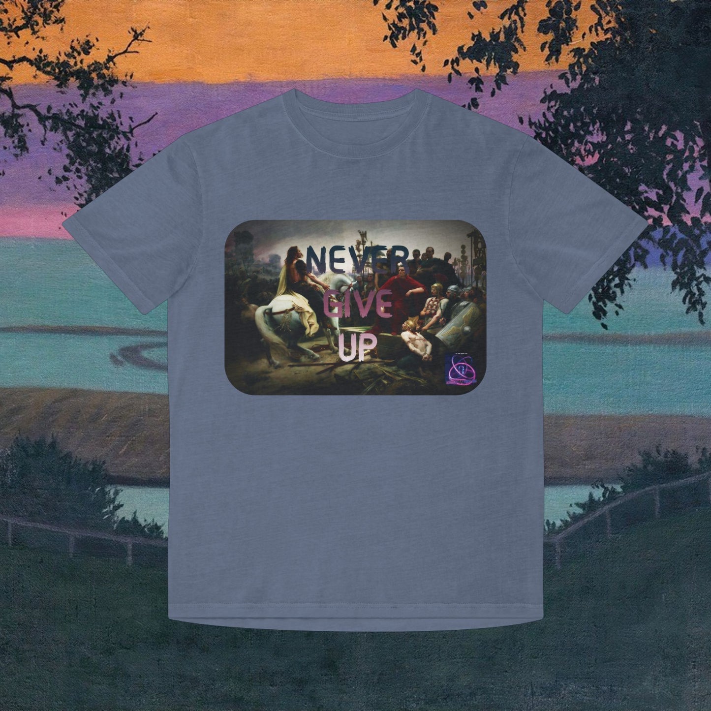 NEVER GIVE UP>> UNISEX Faded Shirt Tee