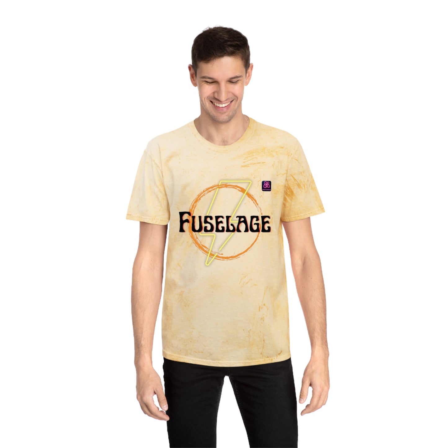 FUSELAGE>> UNISEX Unique Garment-Dyed Color Blast T-Shirt